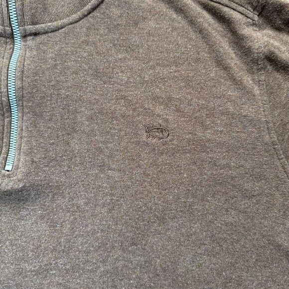 Southern Tide Men’s Quarter Zip‎ Pullover Brown Size Large - Picture 4 of 6